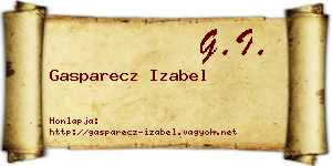 Gasparecz Izabel névjegykártya