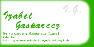 izabel gasparecz business card